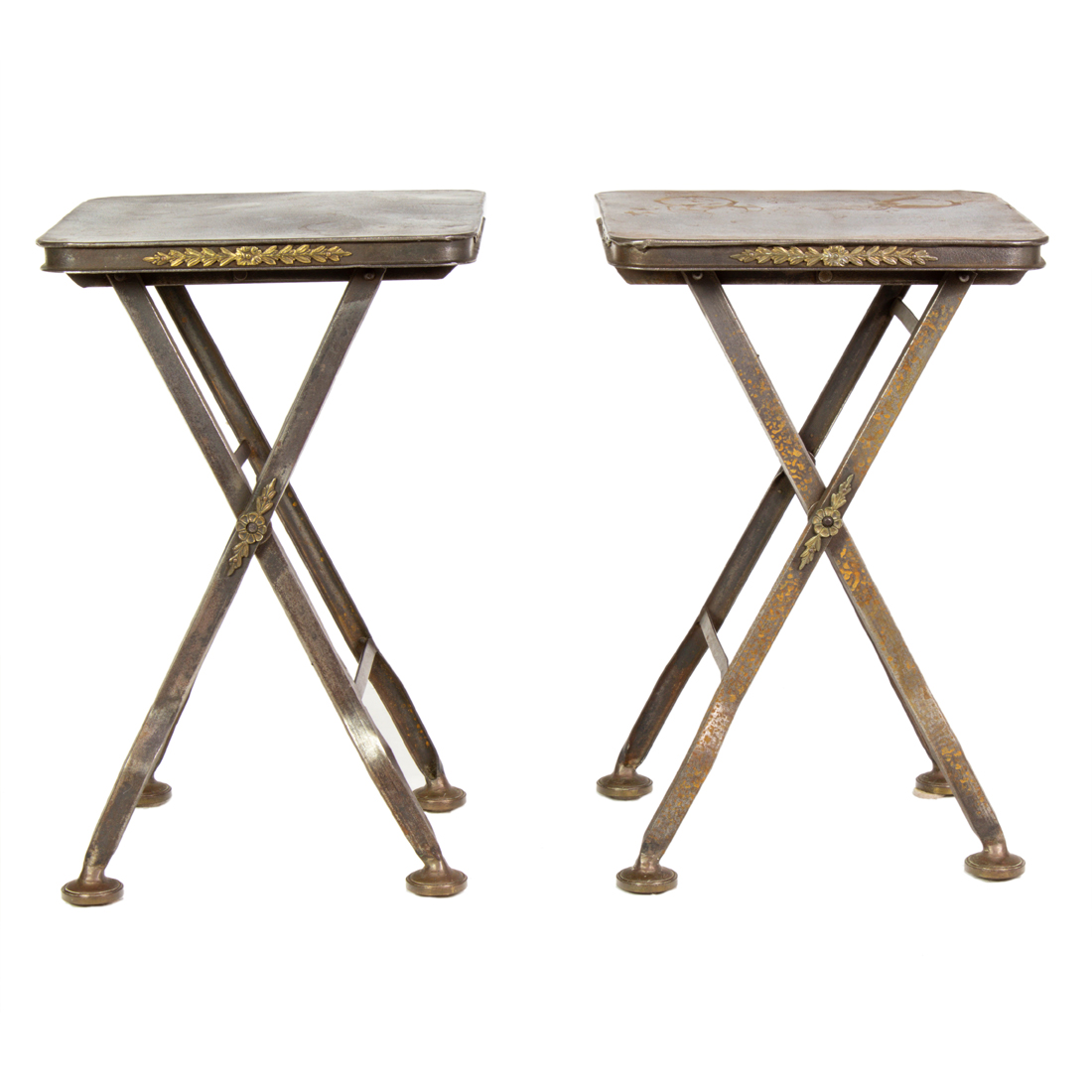 A PAIR OF FRENCH PARTIAL GILT