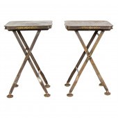 A PAIR OF FRENCH PARTIAL GILT