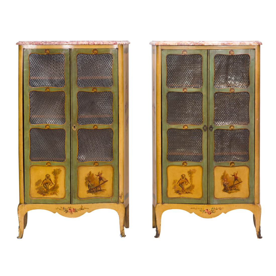 A PAIR OF FRENCH POLYCHROME