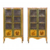 A PAIR OF FRENCH POLYCHROME DE