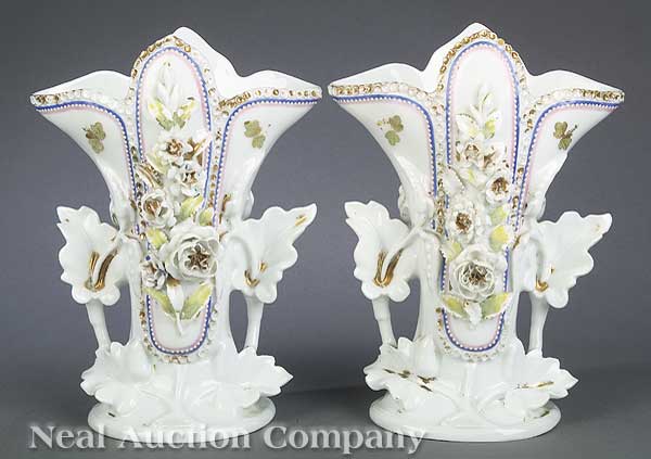 A Pair of French Porcelain Flare