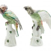 A Pair of French Porcelain Bir