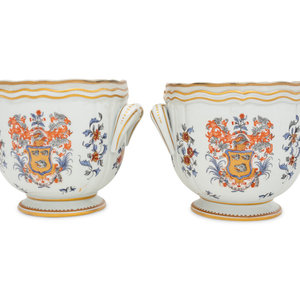 A Pair of French Porcelain Cache
