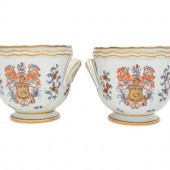 A Pair of French Porcelain Cac