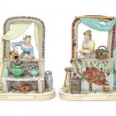 A Pair of French Porcelain Fig