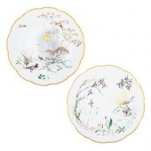 A PAIR OF FRENCH PORCELAIN PLA