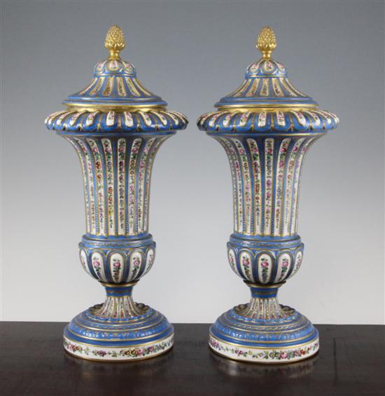 A pair of French Sevres style