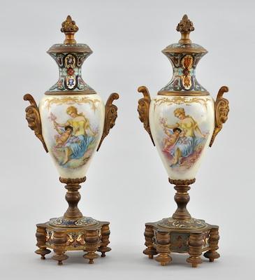 A Pair of French Signed Porcelain