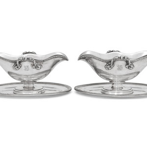 A Pair of French Silver Sauce Boats