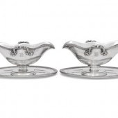 A Pair of French Silver Sauce