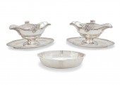 A PAIR OF FRENCH SILVER SAUCEB