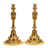 A PAIR OF FRENCH SILVER GILT C