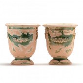 A PAIR OF FRENCH TERRA-COTTA G