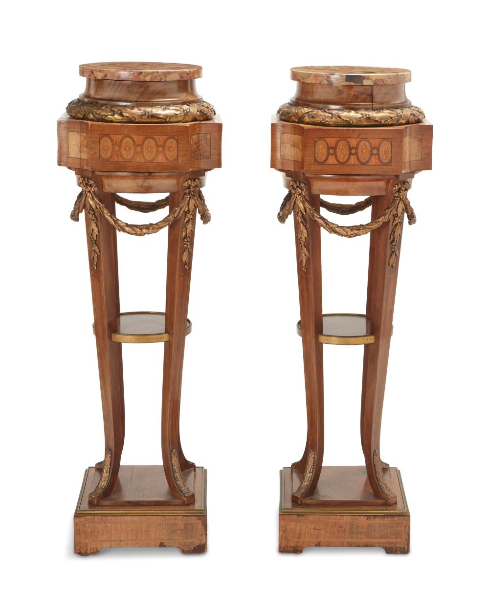 A PAIR OF FRENCH TORCHIèRE