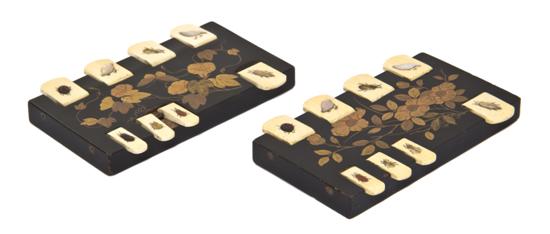 A Pair of Game Counters having wood