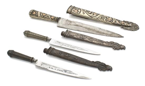 A Pair of Gaucha Knives each set in