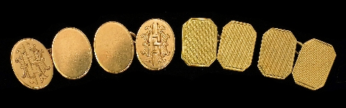 A pair of gentleman's 9ct gold
