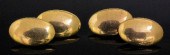 A pair of gentleman\'s 9ct gol