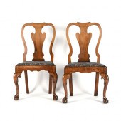 A PAIR OF GEORGE I CARVED YEW