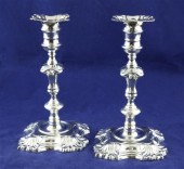 A pair of George II cast silve