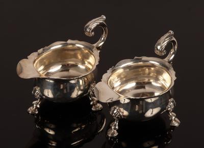 A pair of George II style silver
