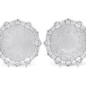 A Pair of George II Silver Sal
