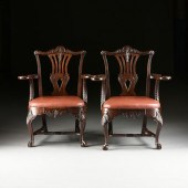 A PAIR OF GEORGE II STYLE CARV