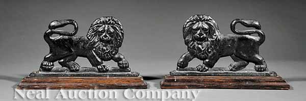 A Pair of George III Patinated Iron