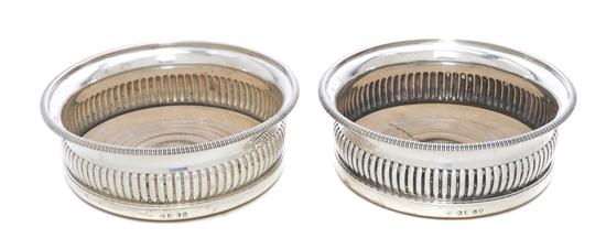 A Pair of George III Silver Mounted