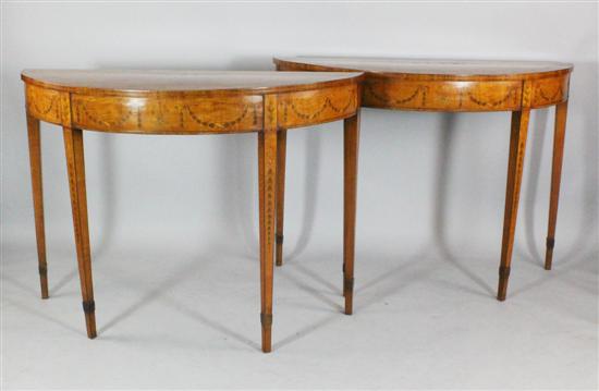A pair of George III marquetry