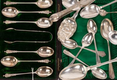 A pair of George III silver