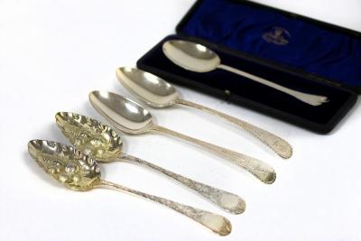 A pair of George III bright cut