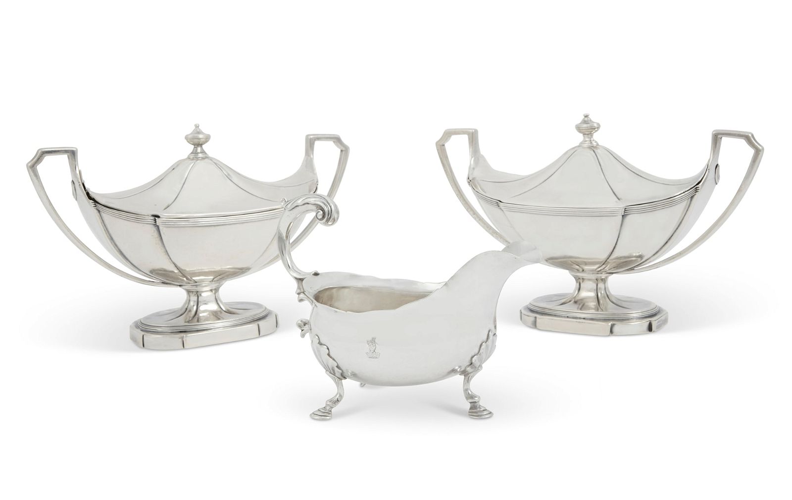 A PAIR OF GEORGE III STERLING