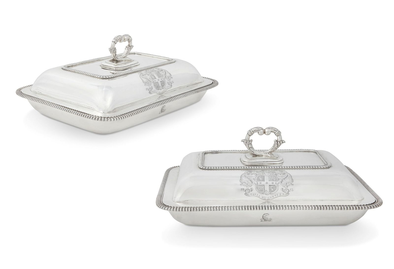 A PAIR OF GEORGE III COVERED
