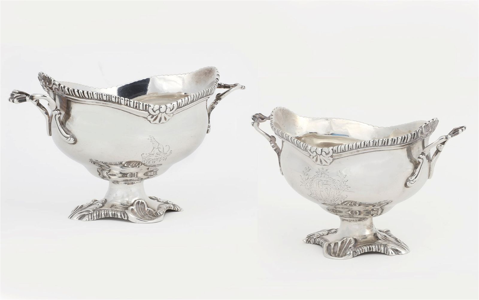 A PAIR OF GEORGE III STERLING