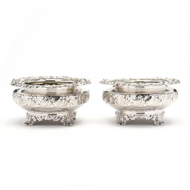 A PAIR OF GEORGE IV SILVER MASTER