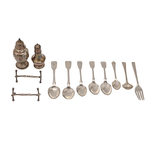 A pair of George IV silver knife