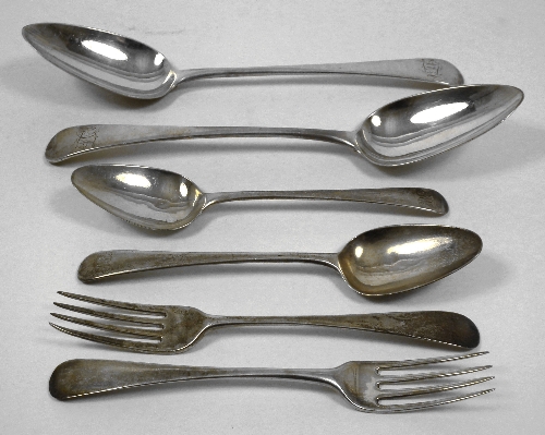 A pair of George IV silver Old