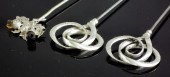 A pair of George V silver knop
