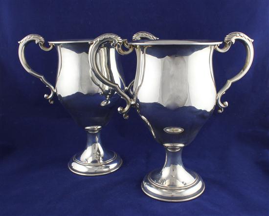 A pair of George V silver two