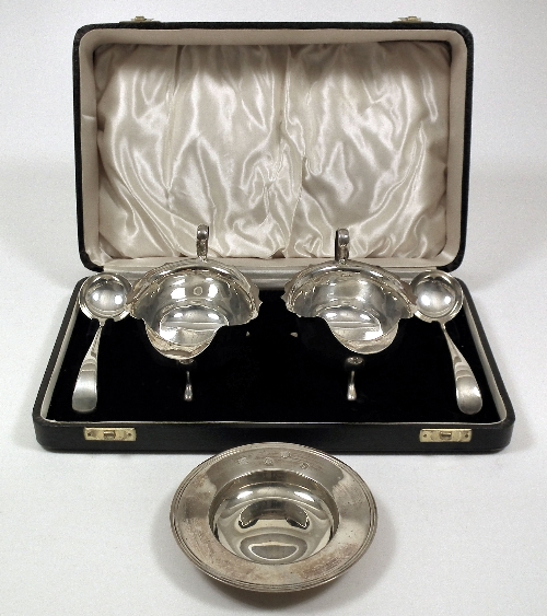 A pair of George VI silver oval