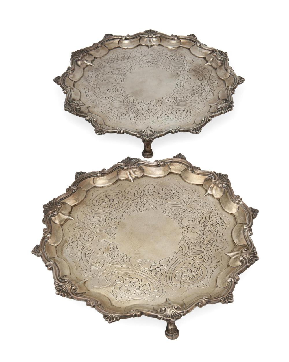 A PAIR OF GEORGIAN ENGLISH STERLING