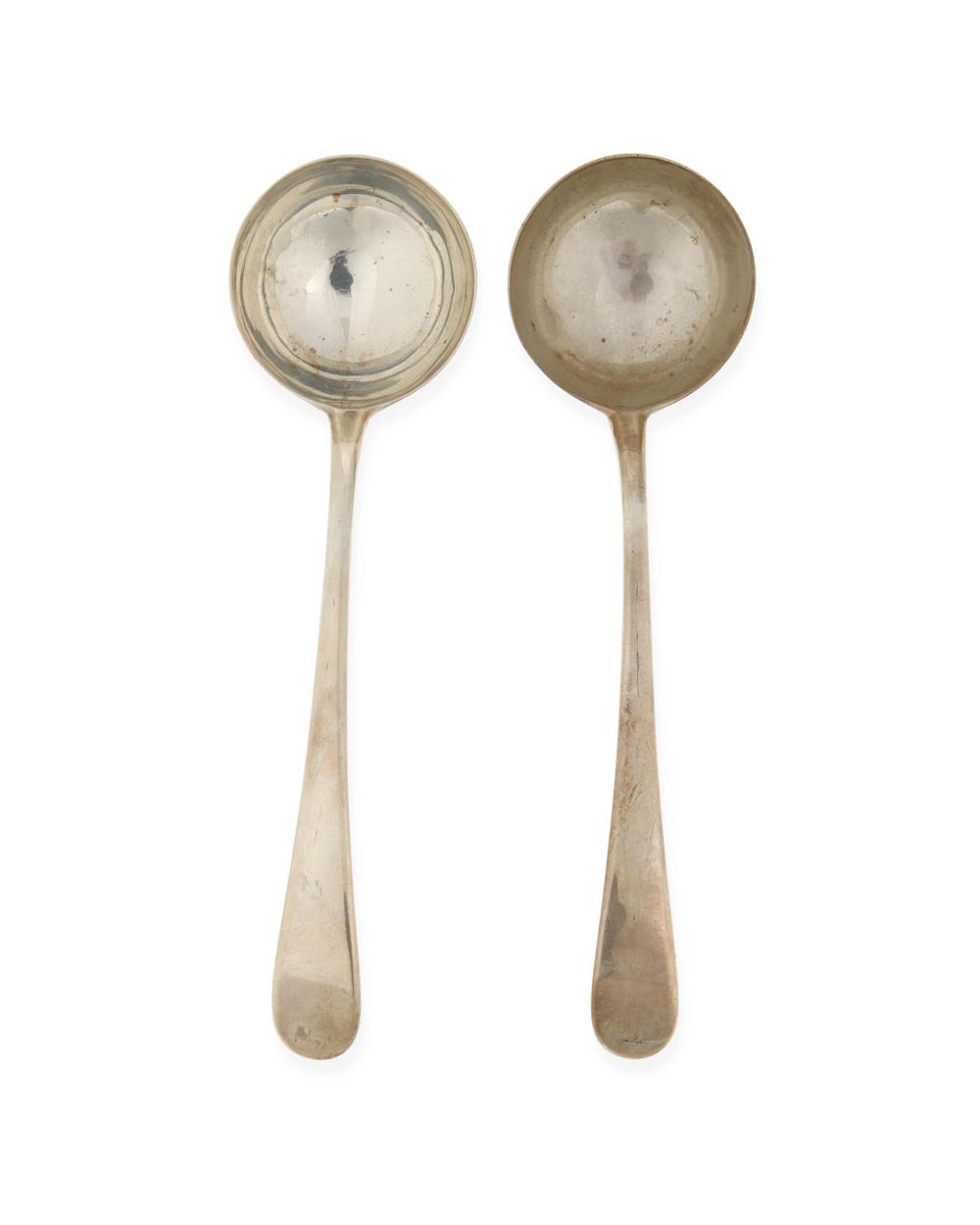 A PAIR OF GEORGIAN ENGLISH STERLING