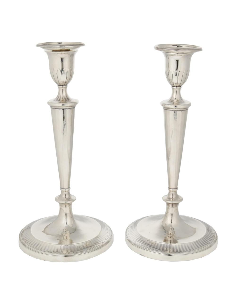 A PAIR OF GEORGIAN ENGLISH STERLING