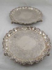 A pair of Georgian silver wait