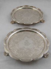 A pair of Georgian silver wait
