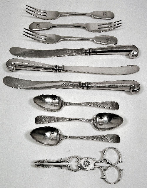 A pair of Georgian silver sugar