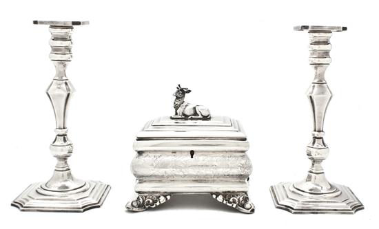 A Pair of Georgian Style Silver
