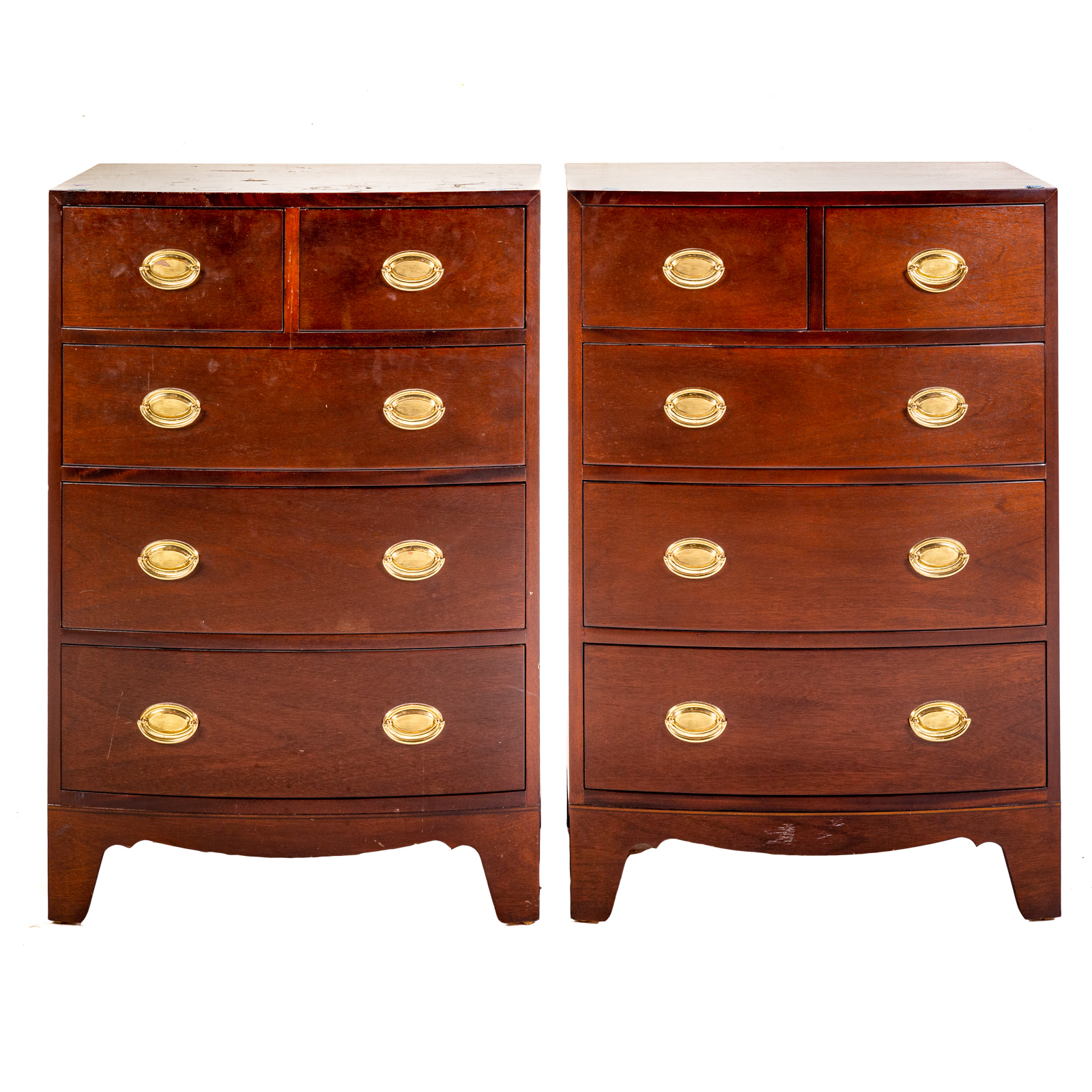 A PAIR OF GEORGIAN STYLE MAHOGANY