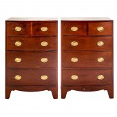 A PAIR OF GEORGIAN STYLE MAHOG